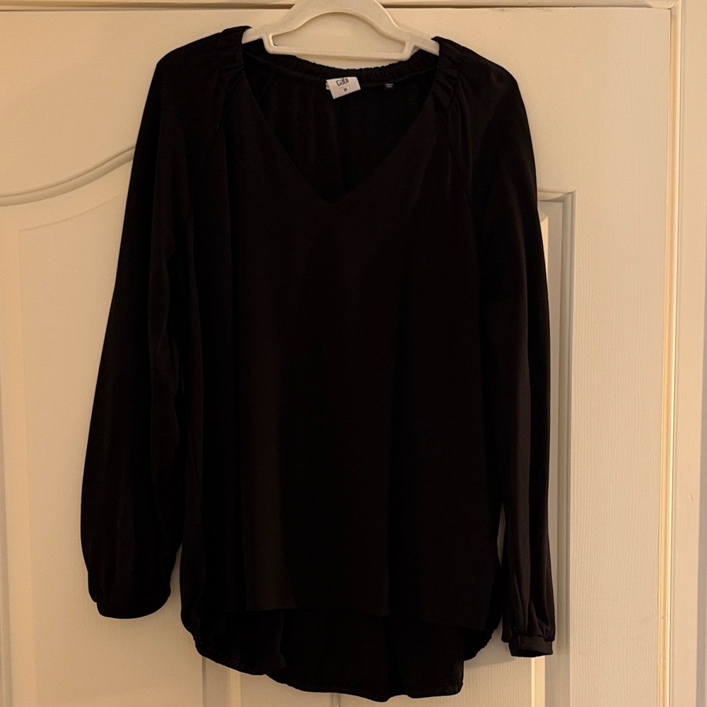 CAbi Black V-Neck Blouse